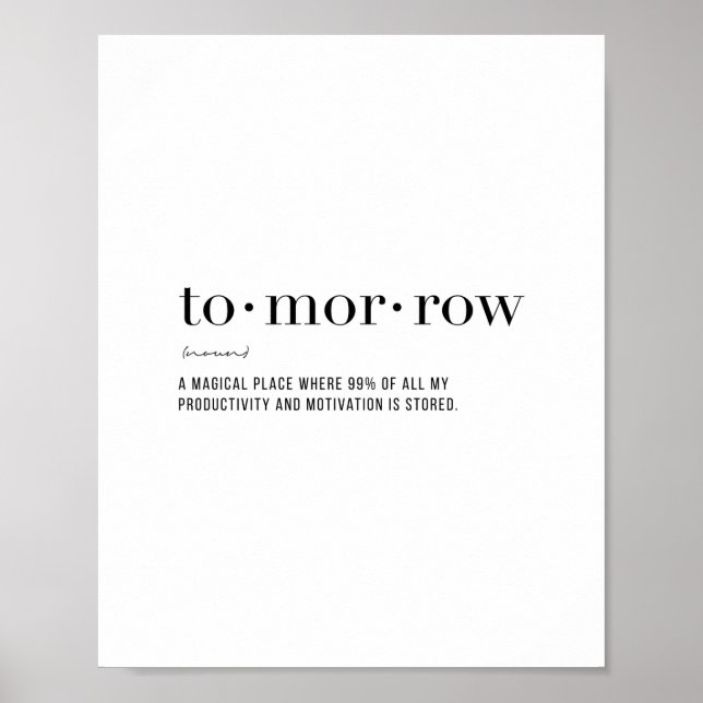 Definition i morgon poster (Framsidan)