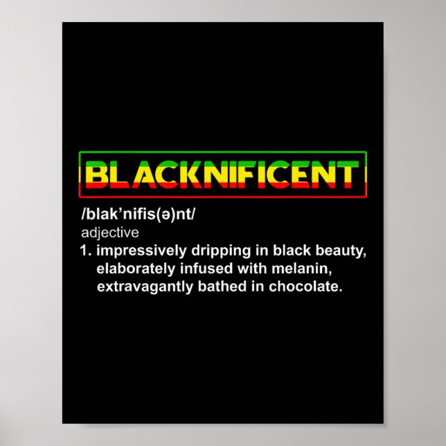 Definition Junette Black History African Poster (Framsidan)