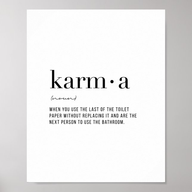 Definition Karma Poster (Framsidan)