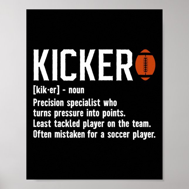 Definition Kicker-fotboll Placeki Poster (Framsidan)