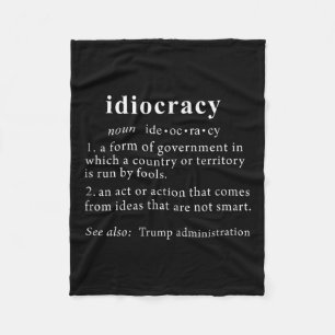 Definition Kvinnor i antitrump T Shirt Idiokracy Fleecefilt