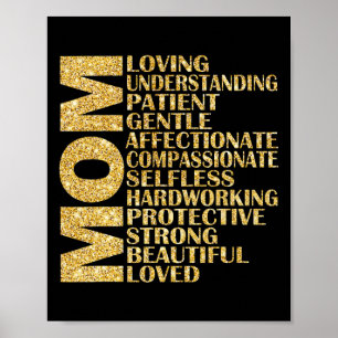 Definition Loving Understanding för mamma-egenskap Poster