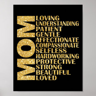 Definition Loving Understanding för mamma-egenskap Poster