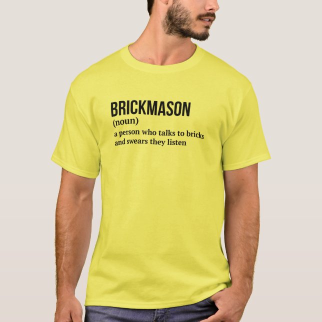 Definition Shirt för Brick Masonry Builder T (Framsida)