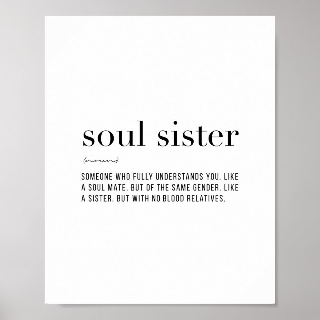 Definition Soul Sister Poster (Framsidan)