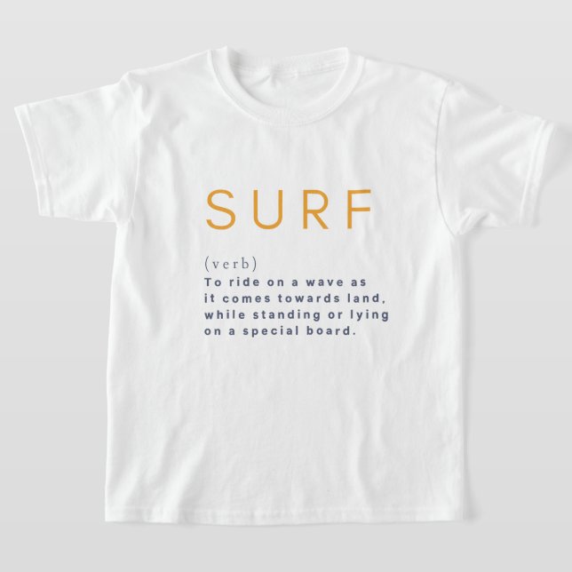 Definition Surfa: Vatten Wave Kids (design) T Shirt (Laydown)
