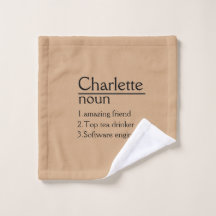 Definition Towel för personlig Namn