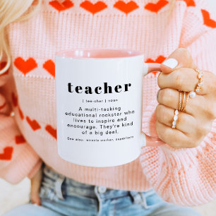 Definition-uppskattning av RILEY Modern Cute Teach Mugg
