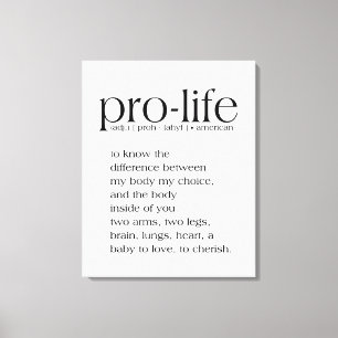 Definition Wall Art för ProLife Canvastryck
