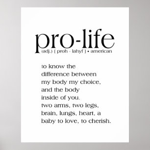 Definition Wall Art för ProLife Poster