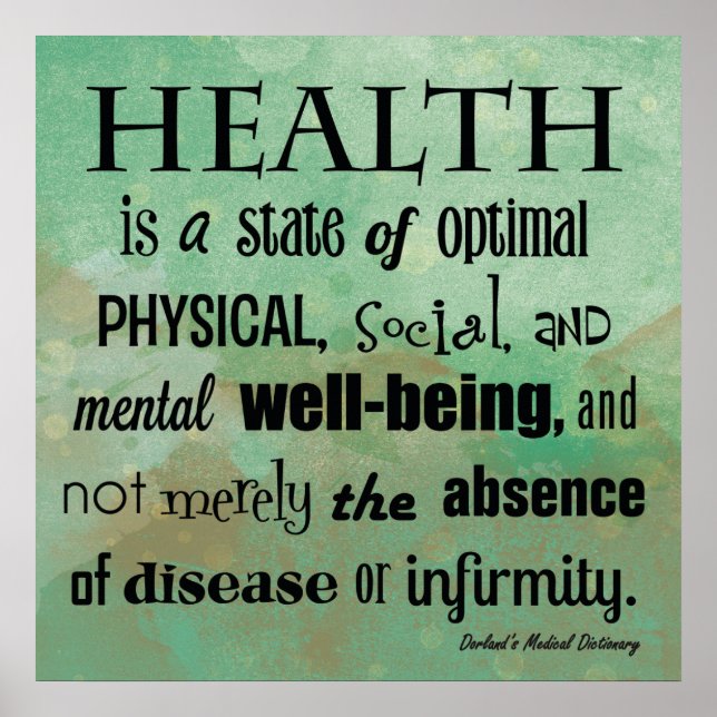 Definitionen av hälsovård Poster (Framsidan)