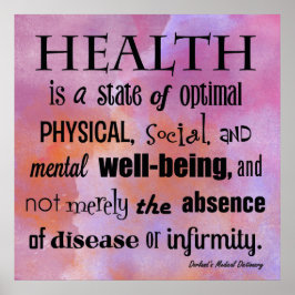 Definitionen av hälsovård Poster