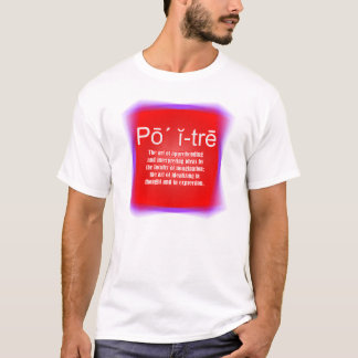 Definitionpoesi i rött t-shirt