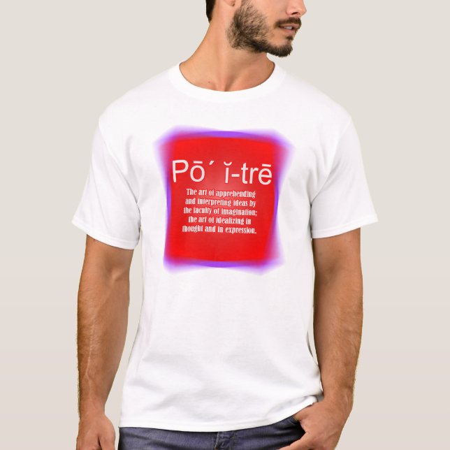 Definitionpoesi i rött t-shirt (Framsida)