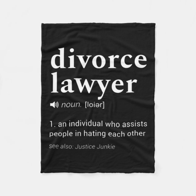 Definitionsdesign för Divorce Lawyers Gag Dictiona Fleecefilt (Framsidan)