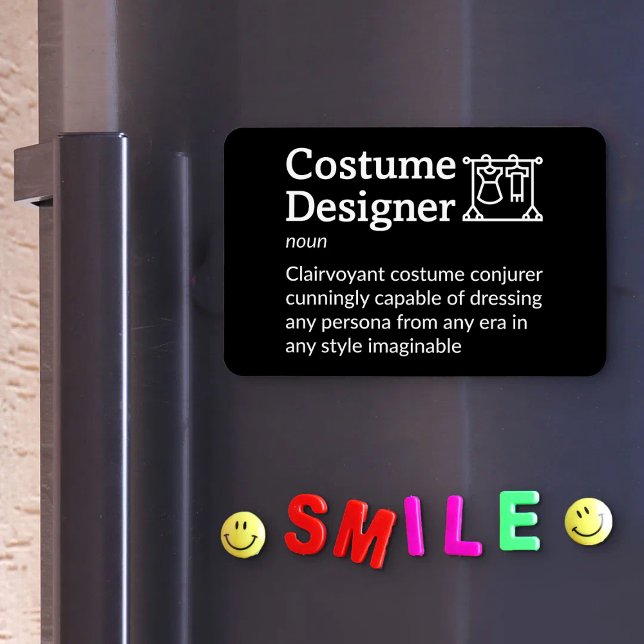 Definitionsfiltret Costume Designer, 4 tum x 6 tum Magnet (Skapare uppladdad)