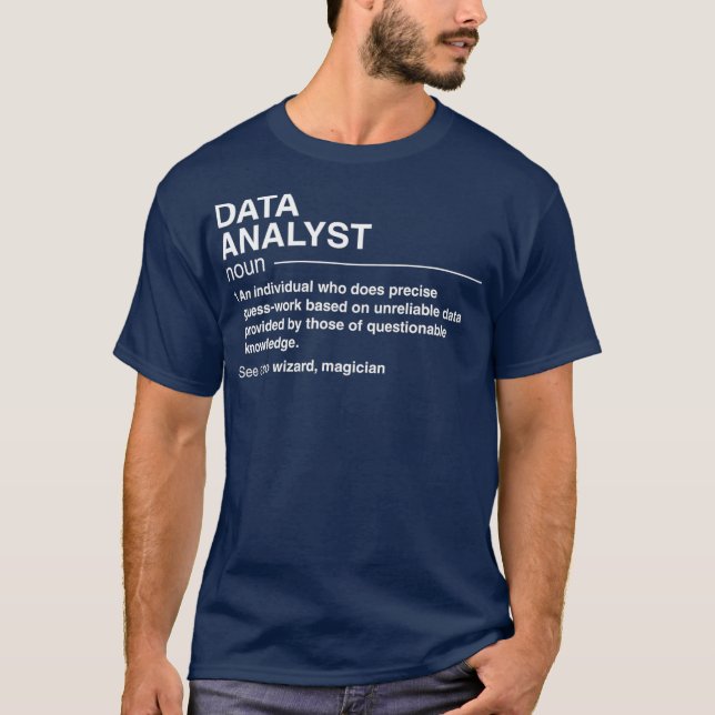 Definitionsforskare för lustiga dataanalytiker t shirt (Framsida)