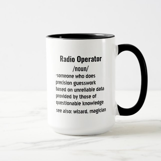 Definitionsgåvor för funktionella radiooperatorer mugg (Höger)