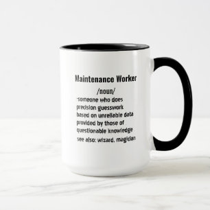 Definitionsgåvor för Funny underhållsarbetare Mugg