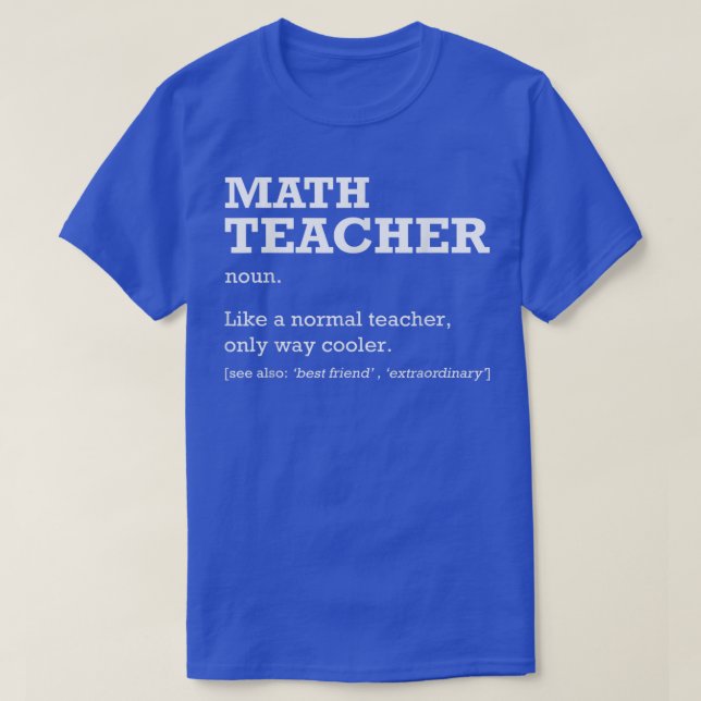 Definitionsjobb för matematiklärare, Back to schoo T Shirt (Design framsida)