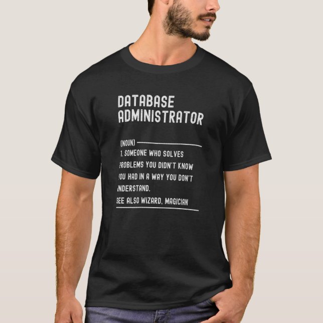 Definitionsjobbtitel för datainmatningsdefinitions t shirt (Framsida)