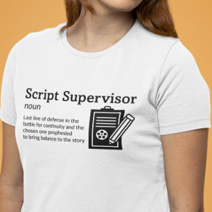 Definitionsljusläge för skriptansvarig - film t shirt