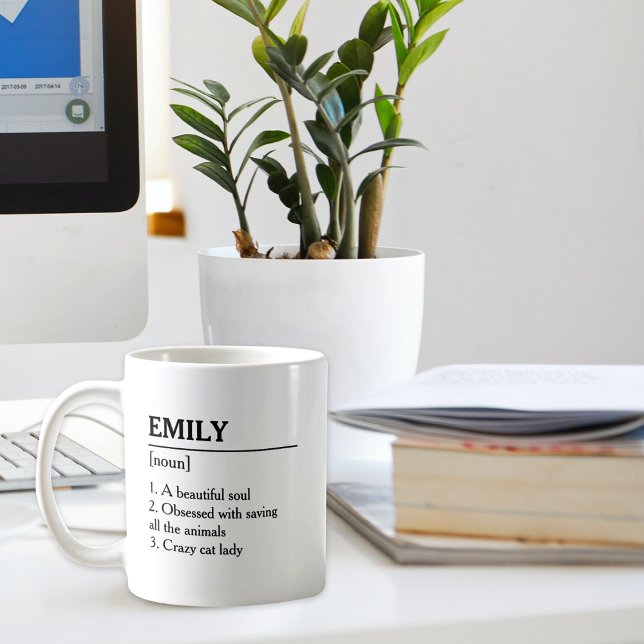 Definitionsmall för enkel Personlig namn Kaffemugg (Skapare uppladdad)