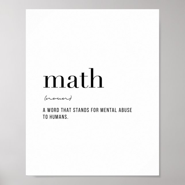 Definitionsmatematik Poster (Framsidan)