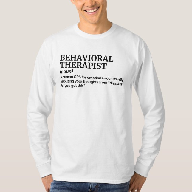 Definitionsskiva för beteendeterapi t shirt (Framsida)