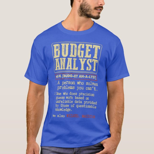 Definitionsterm för lexikon för budgetanalytiker t shirt (Framsida)