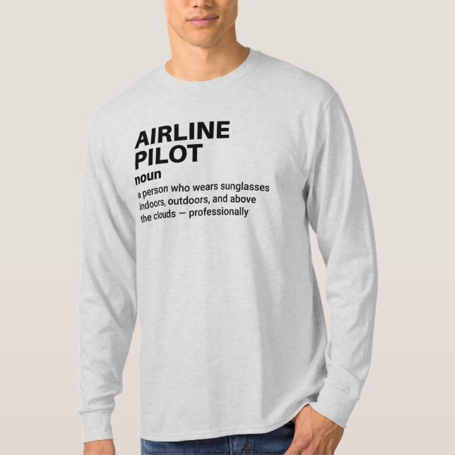 Definitionstransport av flygpilot t shirt (Framsida)