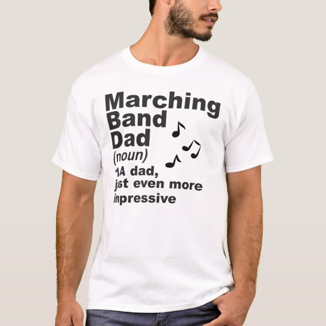 Definitionströskel för Marching Band Pappa T Shirt (Framsida)