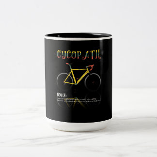 Definitionsunderlig cyklingsavdragsgåva för Två-Tonad mugg