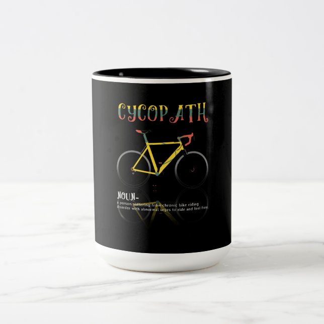 Definitionsunderlig cyklingsavdragsgåva för Två-Tonad mugg (Center)