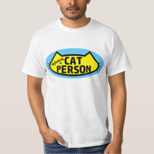 Definitivt en CAT PERSON Cat Head Silhouette T Shirt