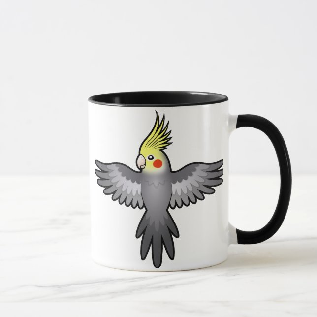 Definitivt en fågelperson (cockatiel) mugg (Höger)