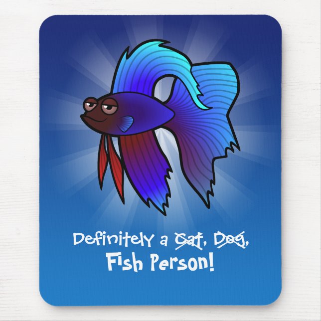 Definitivt en fiskperson (bettfisk) musmatta (Framsidan)