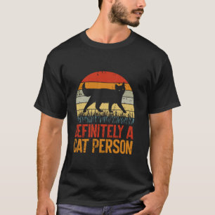 Definitivt en kattperson kattpappa t shirt
