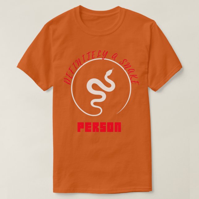 Definitivt en orm person Vitorm Snake Art T T Shirt (Design framsida)