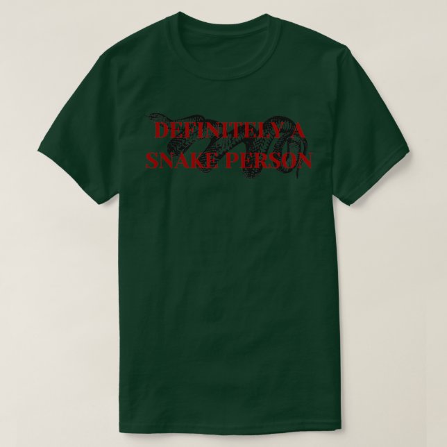 Definitivt en snake Person Funny Herpetolog Herp T Shirt (Design framsida)