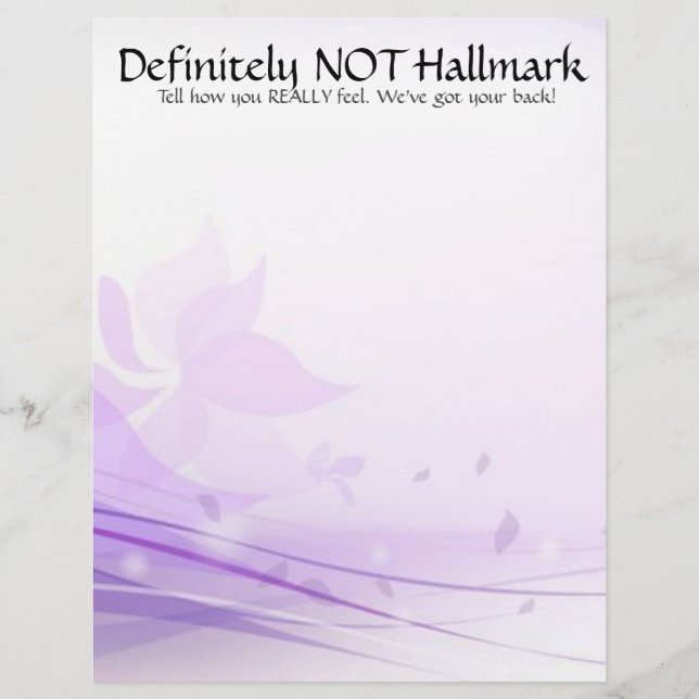 Definitivt INTE Hallmark-brevhuvud Brevhuvud (Framsida)