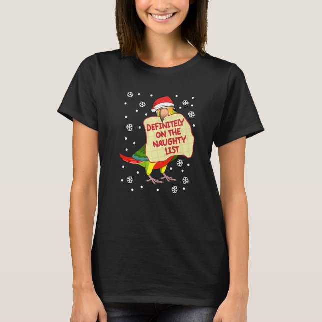 Definitivt på Naughty List I Grönt Cheek Pineapple T Shirt (Framsida)