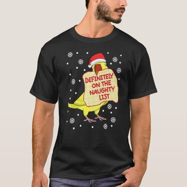 Definitivt på Naughty List Parrot I-Gulten Indiska T Shirt (Framsida)