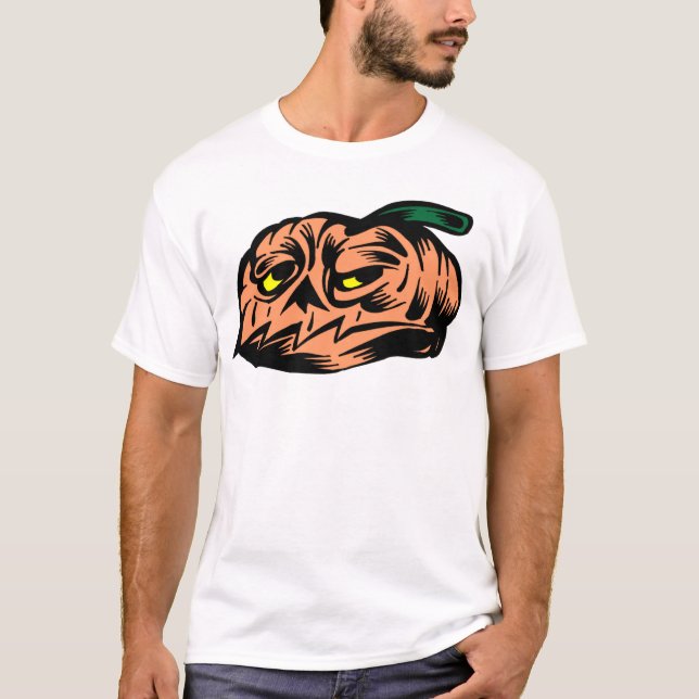 Deflaterad jack-o-lantern Pumpkin T-shirt (Framsida)