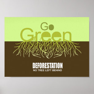 DEFORESTATION - INGEN TRÄD LÄMNADE BAKOM POSTER