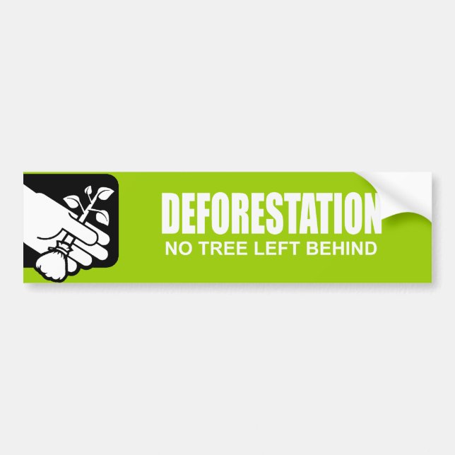 DEFORESTATION - INGET KVARLÄMNAT TRÄD BILDEKAL (Framsidan)
