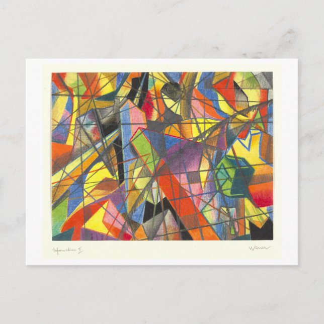 Deformation I (runt 1927) av Karl Wiener Vykort (Framsida)