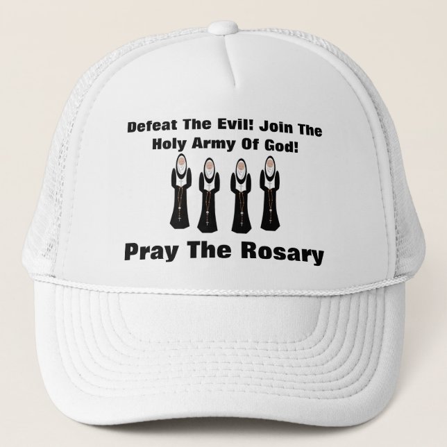 Defra det onda... Pray the rosary! Keps (Framsida)