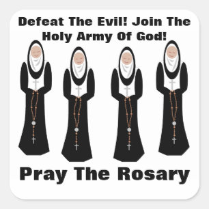 Defra det onda... Pray the rosary. Klistermärke