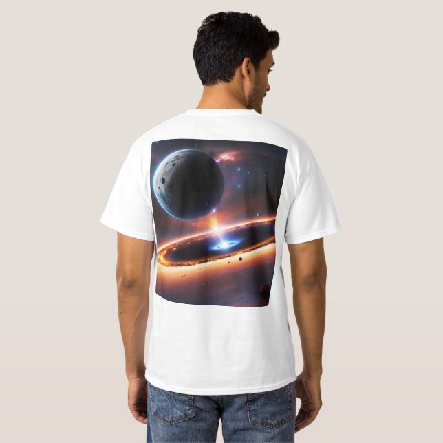 "Defression Gravity: Cosmic Äventyr" T Shirt (Hel baksida)